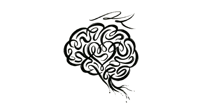 Brain illustration representing neurodivergent minds