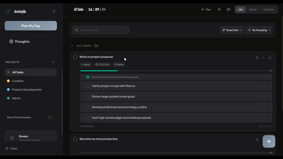 Accompla stuck glow effect